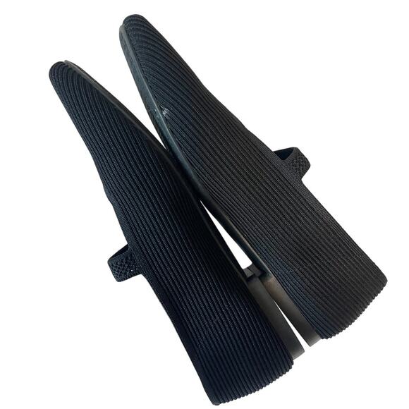 Vivaia Margot Mary Jane Flats Black Square Toe Eco Knit Size 42 US Women 10.5 - Picture 9 of 10